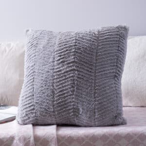 Silentnight Faux Fur Cushion - Silver