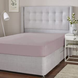 Silentnight Cotton Rich Fitted Sheet - Mauve