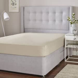 Silentnight Cotton Rich Fitted Sheet - Stone