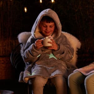 Silentnight Snugsie Kids Glow in the Dark Oversized Hoodie - Denim