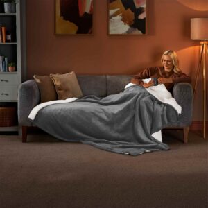 Snugsie Giant Blanket - Charcoal, Green and Stone