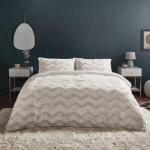 Silentnight Faux Fur Duvet Set - Cream