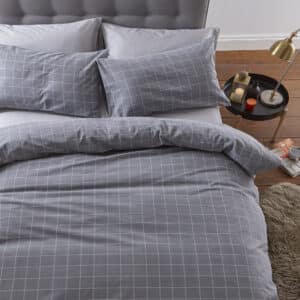 Silentnight Brushed Check Smoke Duvet Set