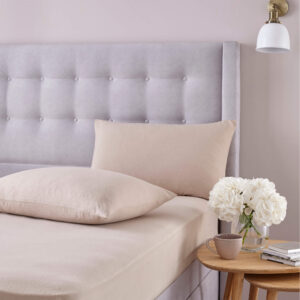 Silentnight Brushed Cotton Fitted Sheet & Pillowcase Set - Natural