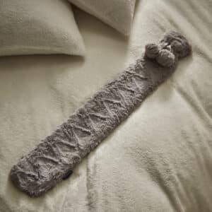 Silentnight Serenity | Extra Long Hot Water Bottle - Faux Fur Grey
