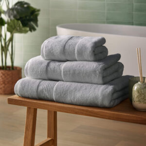 Silentnight Luxury Cotton Towels | Grey - 6 Pack