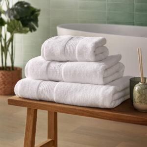 Silentnight Luxury Cotton Towels | White- 6 Pack