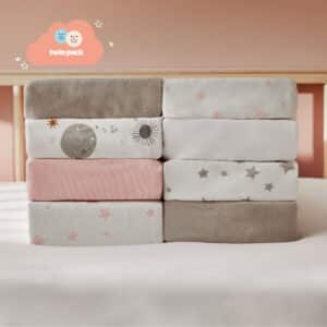Silentnight Safe Nights Moses Basket Fitted Sheets (Pack of 2)