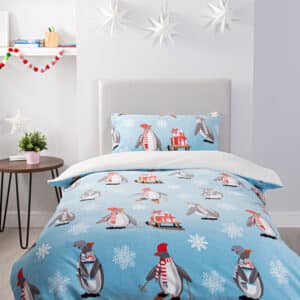 Silentnight Penguin Fleece Duvet Set
