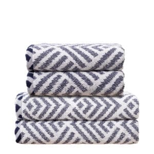 Silentnight Geo Towels - Navy