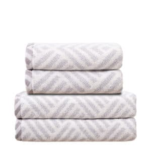 Silentnight Geo Towels - Silver