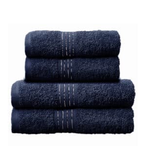 Silentnight Lurex Towels - Navy