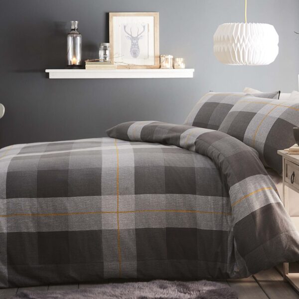 Silentnight Classic Check Duvet Set - Grey