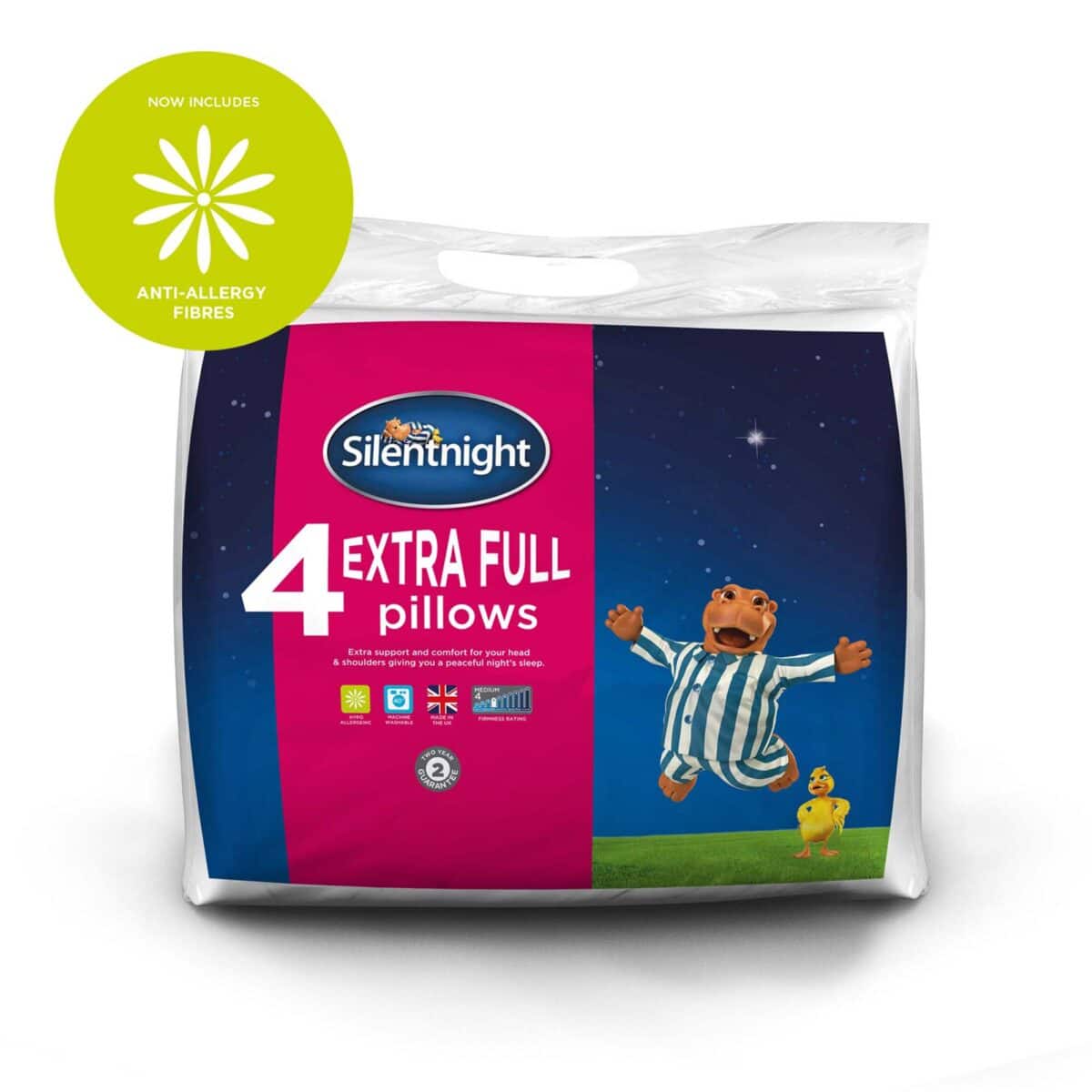 Silentnight Extra Full Anti-Allergen Pillows - 4 Pack