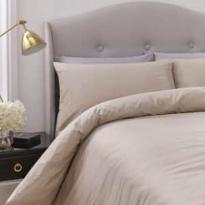 Silentnight Pure Cotton Duvet Cover Set - Stone