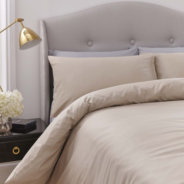 Silentnight Pure Cotton Duvet Cover Set - Stone