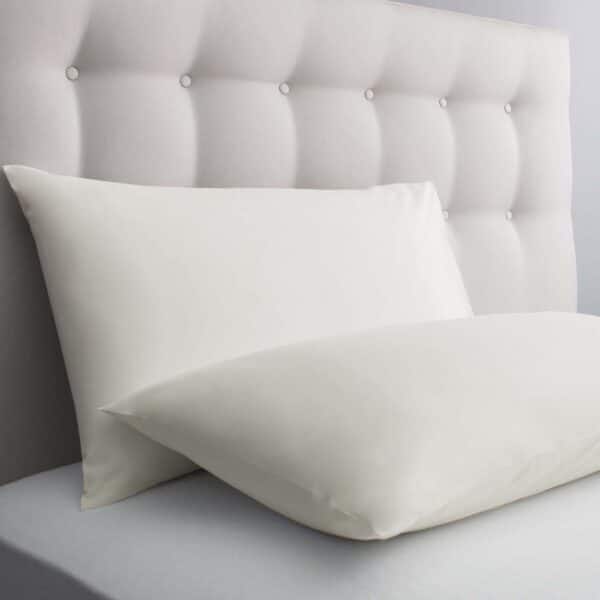 Silentnight Cotton Rich Housewife Pillowcase Pair - Cream