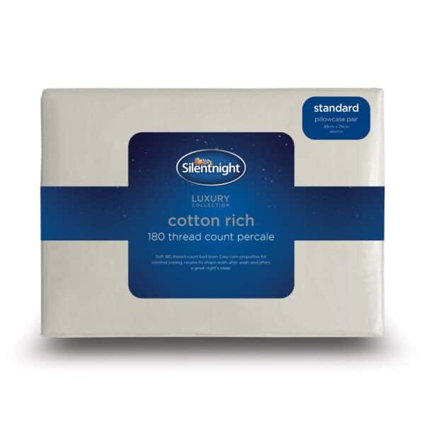 Silentnight Cotton Rich Housewife Pillowcase Pair - Cream