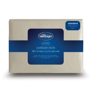 Silentnight Cotton Rich Housewife Pillowcase Pair - Stone