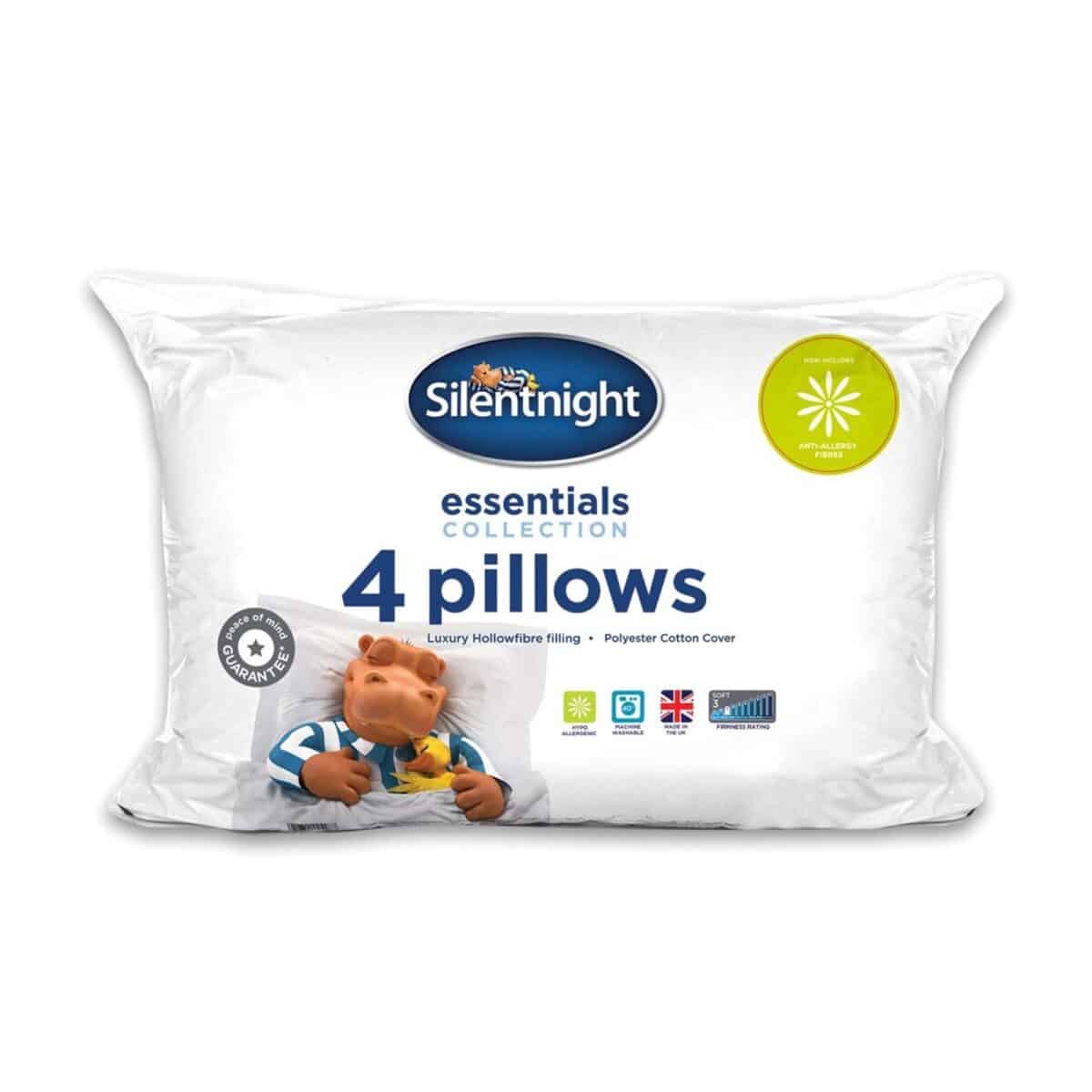 Silentnight Essentials Anti Allergy Plus Pillow - 4 Pack