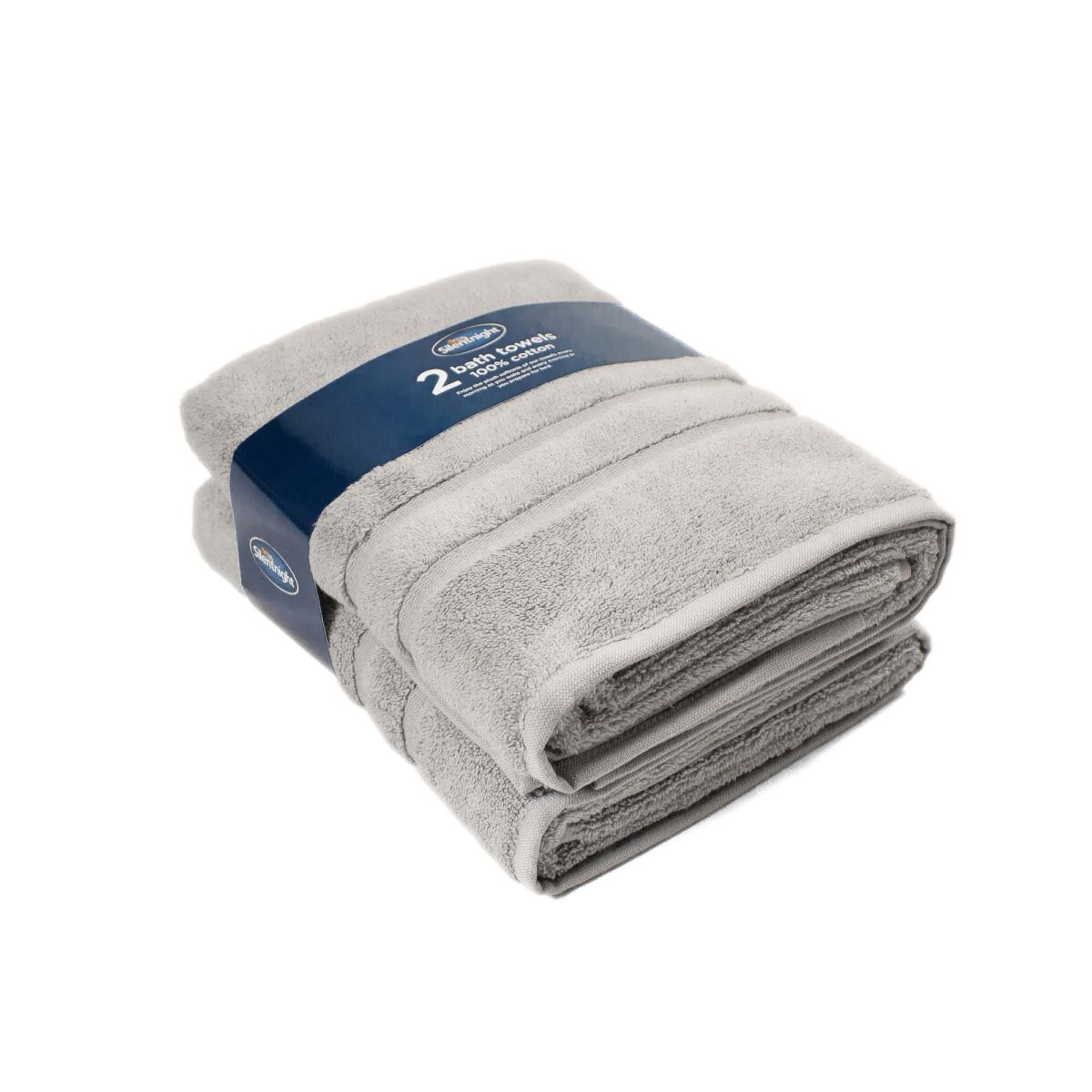 Silentnight 100% Cotton 525GSM 2 Piece Bath Towel Set