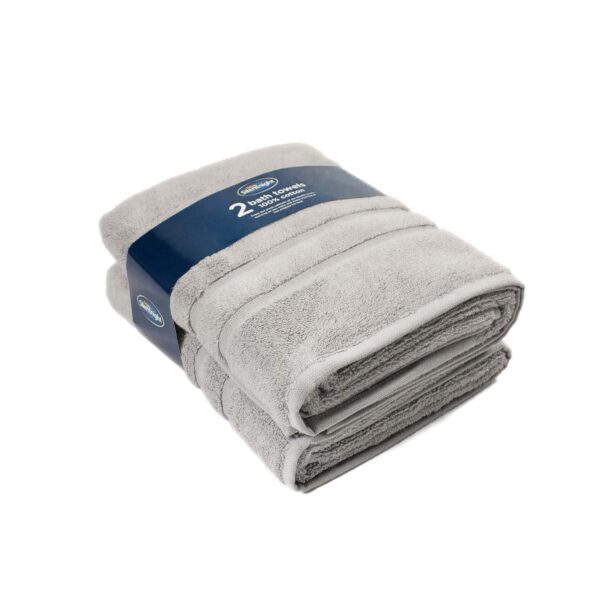 Silentnight 100% Cotton 525GSM 2 Piece Bath Towel Set