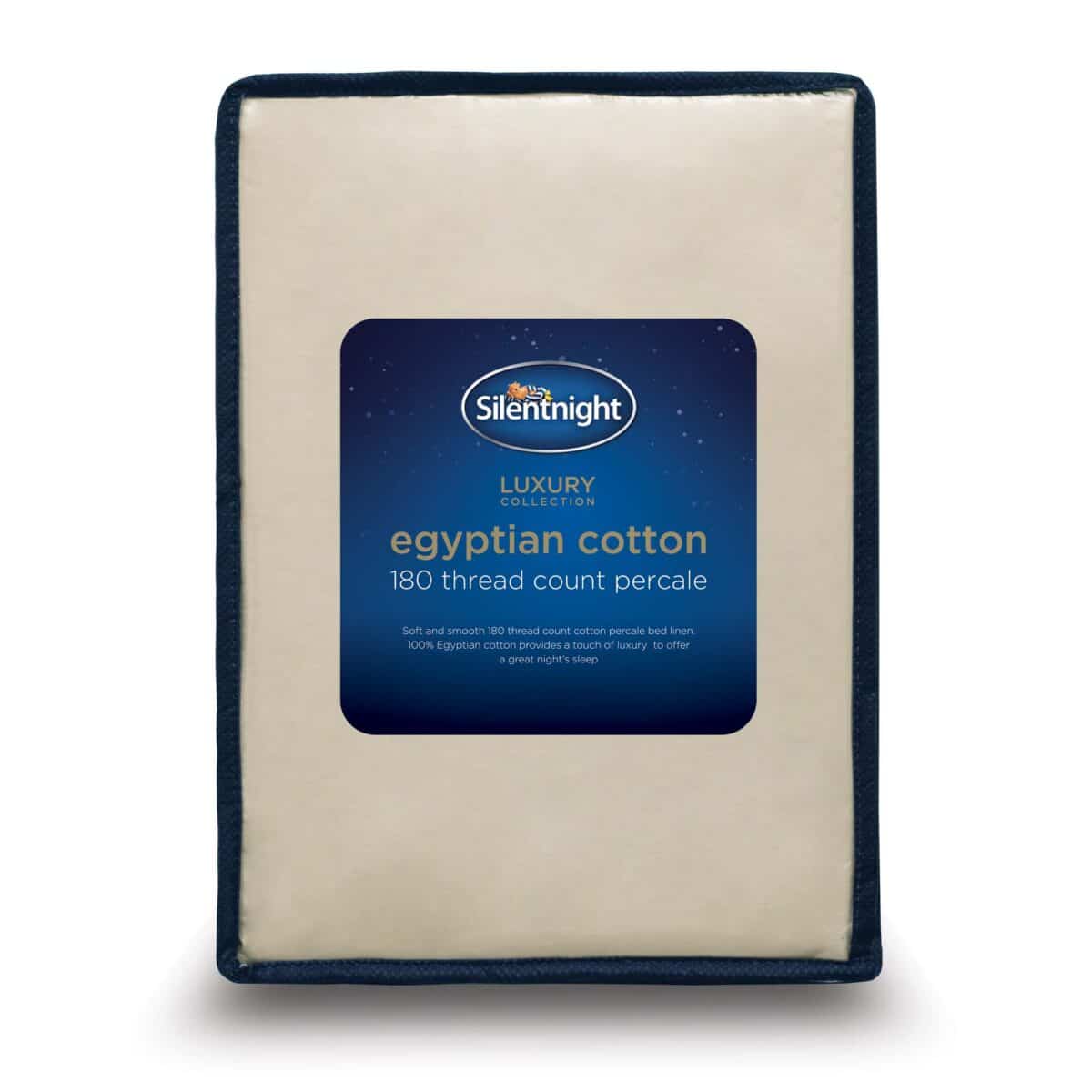Silentnight Pure Cotton Fitted Sheet Cream Single Double King Super K