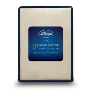 Silentnight Pure Cotton Fitted Sheet Cream Single Double King Super K