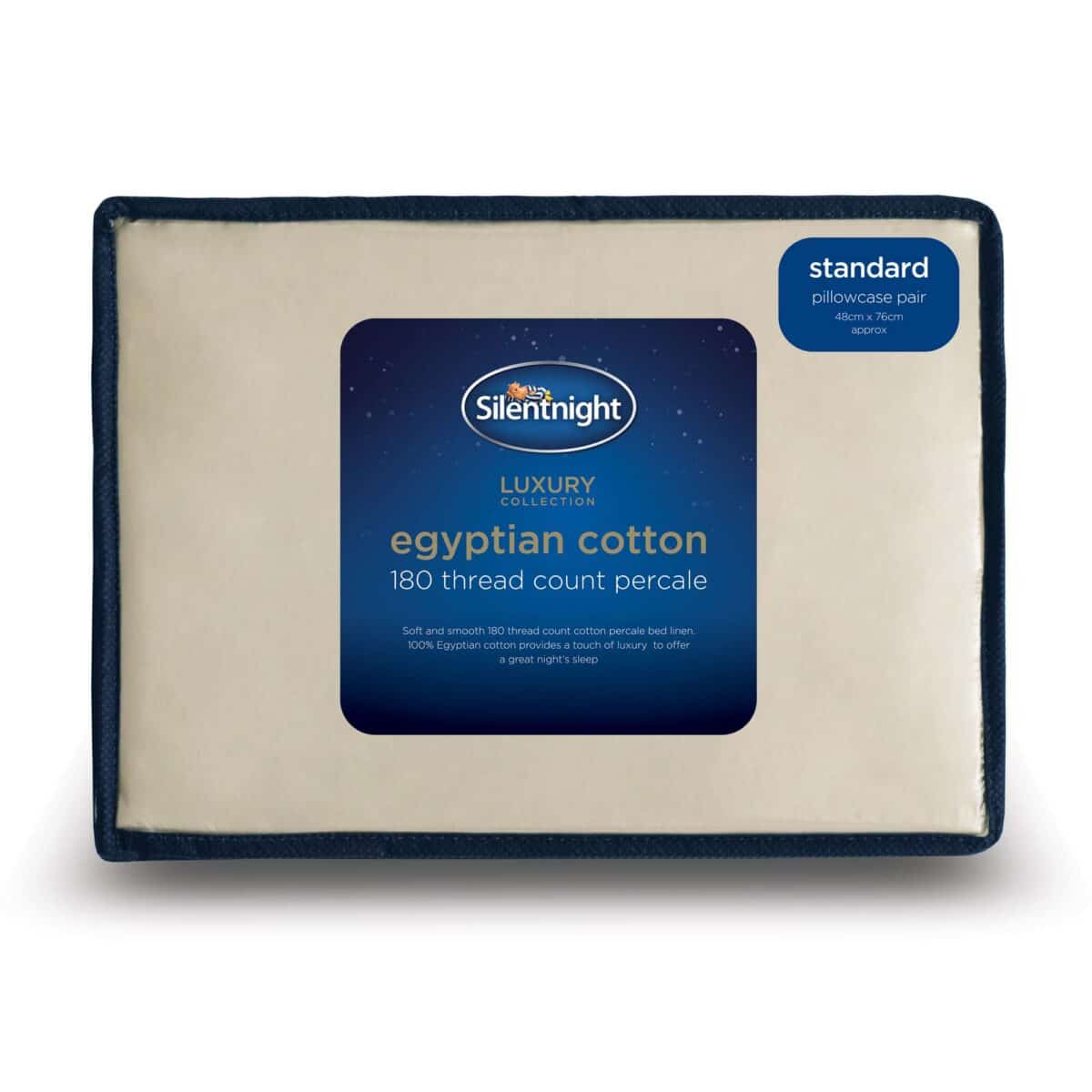 Silentnight Pure Cotton Housewife Pillowcase Pair - Cream