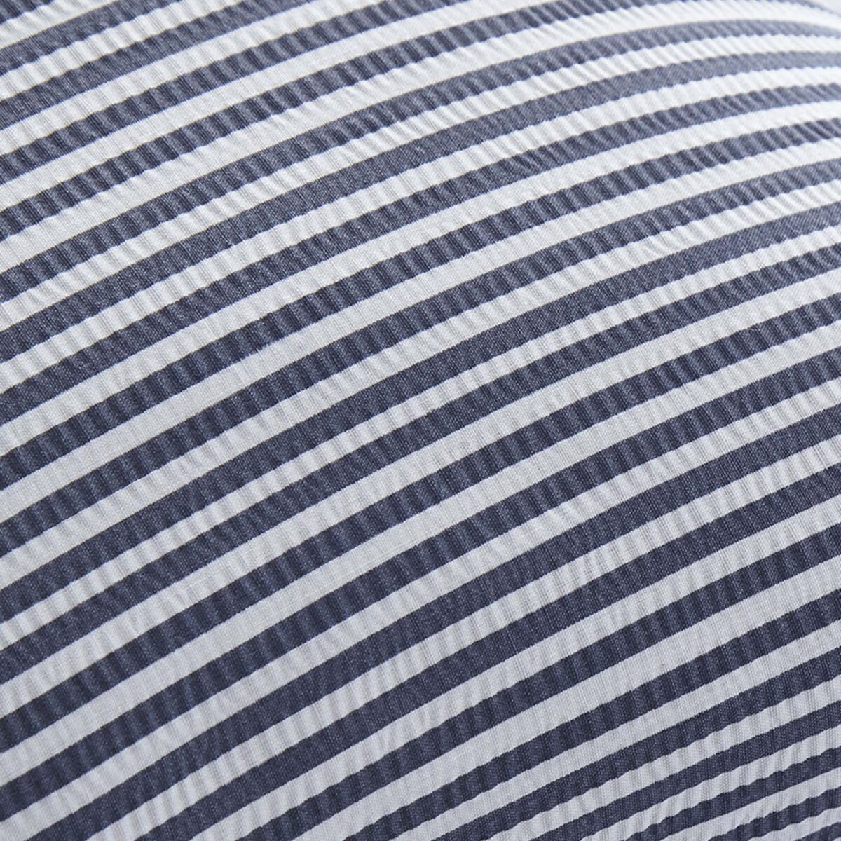 Silentnight Seersucker Stripe Duvet Set - Denim