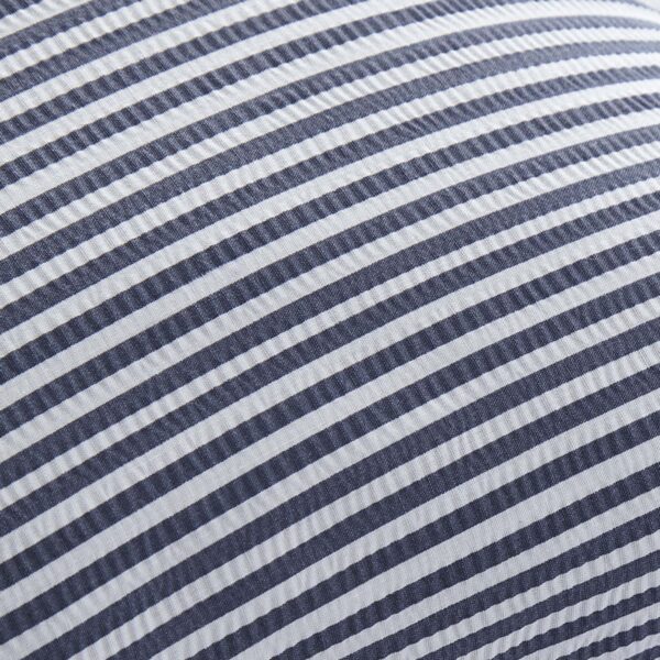 Silentnight Seersucker Stripe Duvet Set - Denim