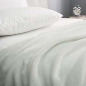 Silentnight Hazy Flannel Fleece Throw - Natural