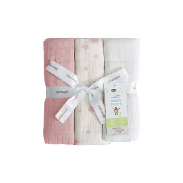 Silentnight Safe Nights Muslin Squares 3-pack Set