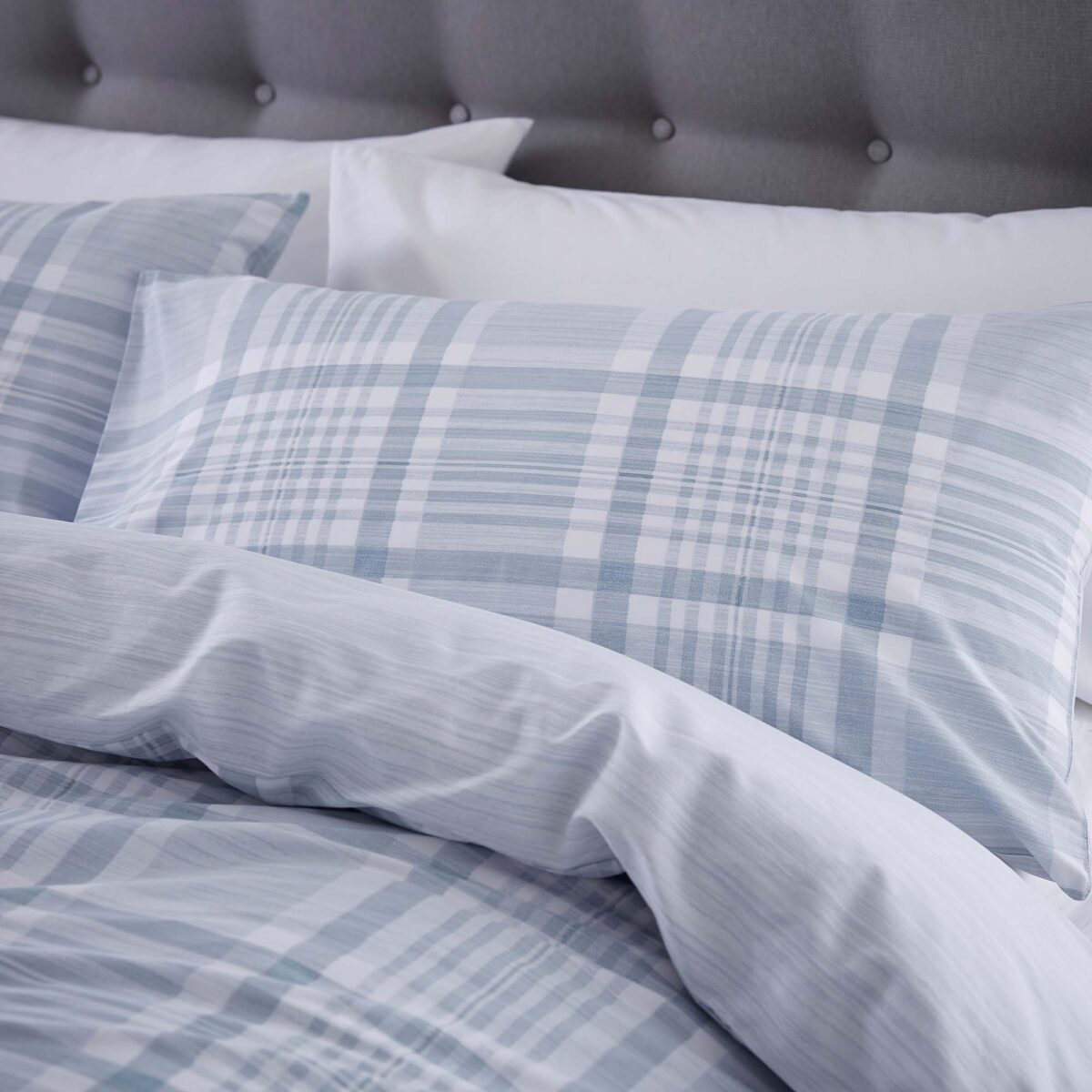 Silentnight Nils Check Duvet Set - Denim
