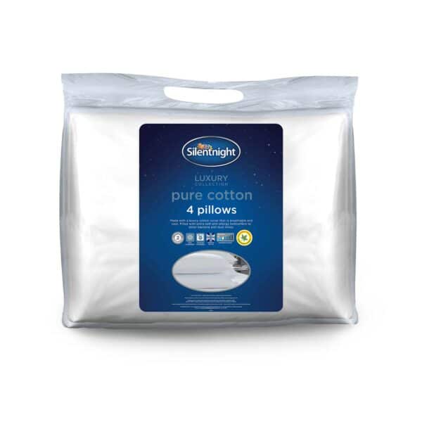 Silentnight Pure Cotton Anti-Allergen Pillows - 4 Pack
