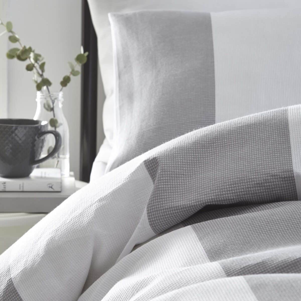 Silentnight Waffle Duvet Set - Grey