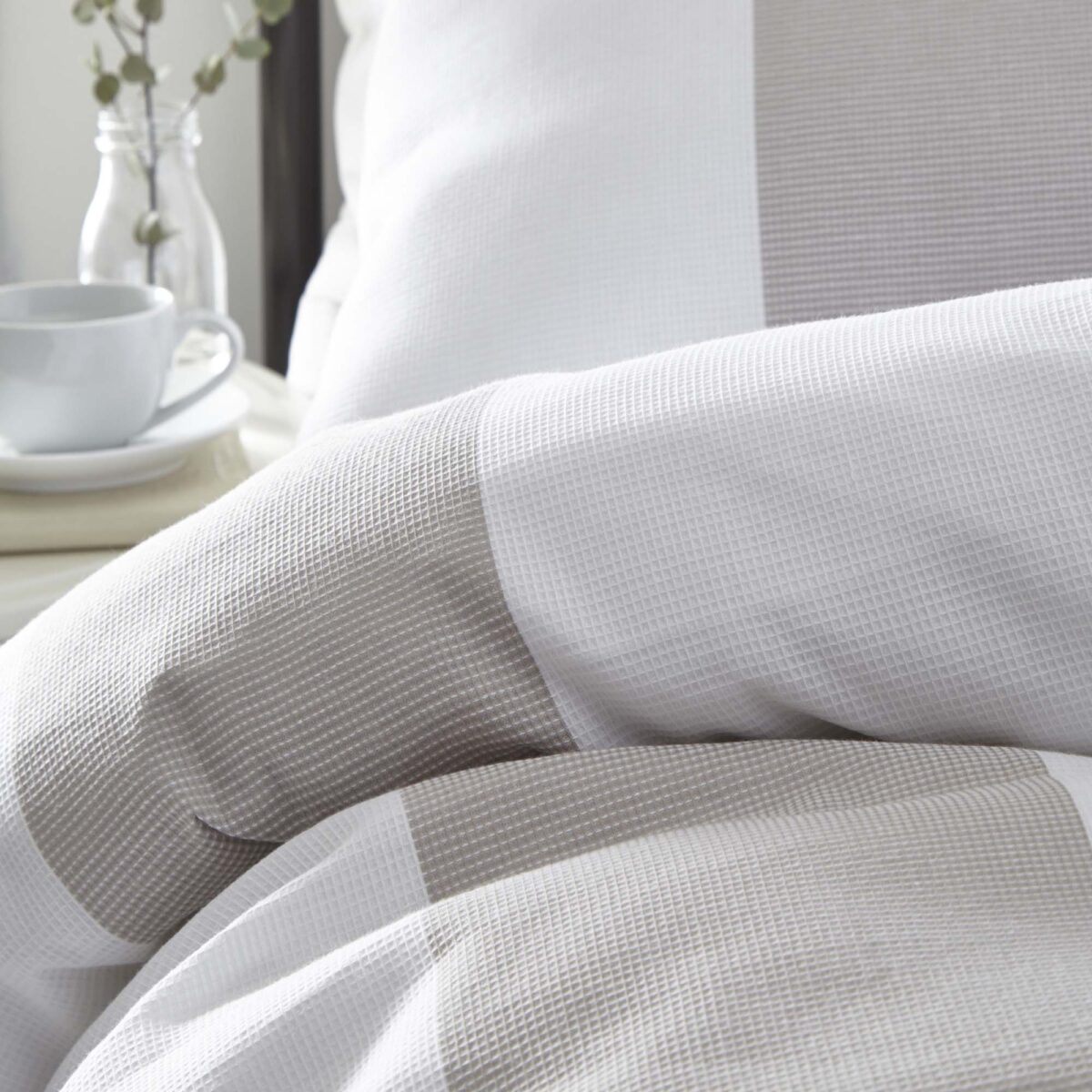 Silentnight Waffle Duvet Set - Taupe