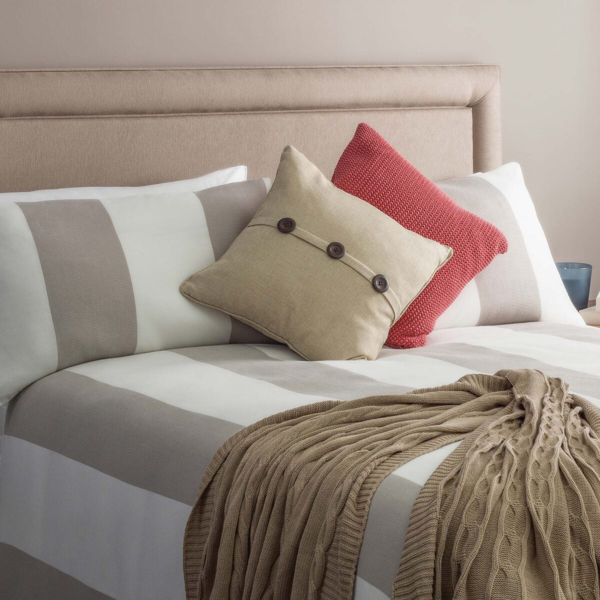 Silentnight Waffle Duvet Set - Taupe