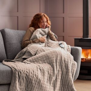 Silentnight Luxury Heated Throw - Natural