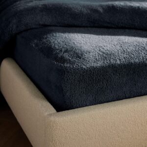 Silentnight Teddy Fleece Charcoal Fitted Sheet - Double